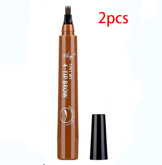 Four-Forked Water Eyebrow Pencil Multi-Head Makeup Eyebrow Shaping Tool - Multiple Colors