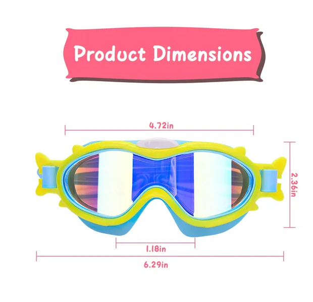 Kids Swim Goggles with Ear Plugs - Anti-Fog UV Protection