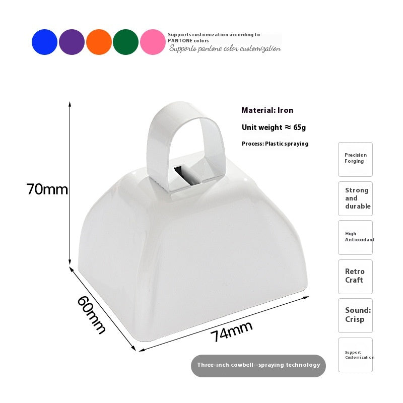 Three-Inch Cowbell Hand Bell for Crafts Home & Party Decorations