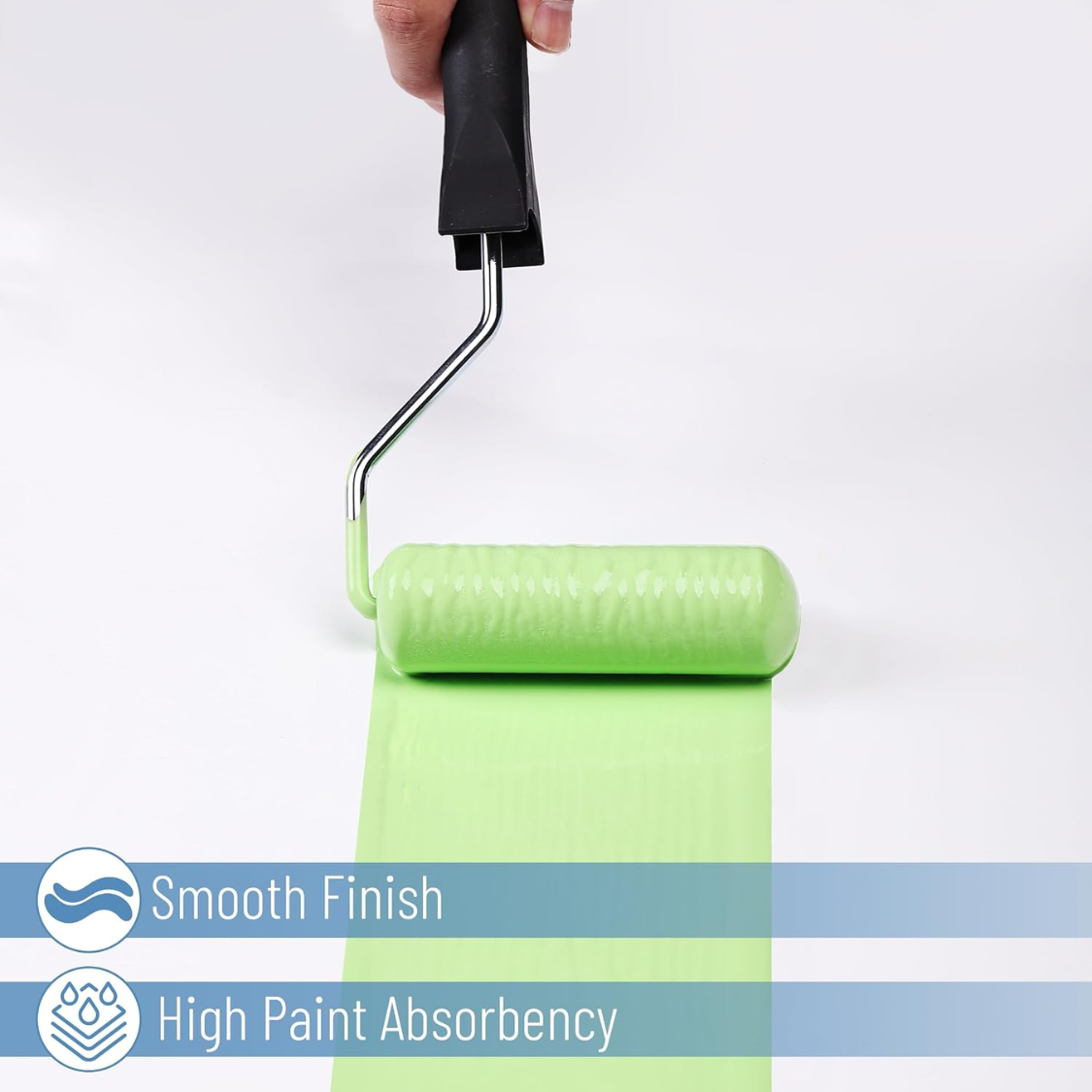 4-Inch Paint Roller Kit - 3 Pack High Density Foam Covers