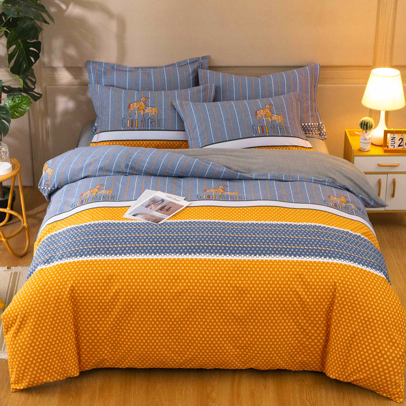 Cotton Winter Bedding Set with Quilt Cover and Sheets - Multiple Sizes & Styles