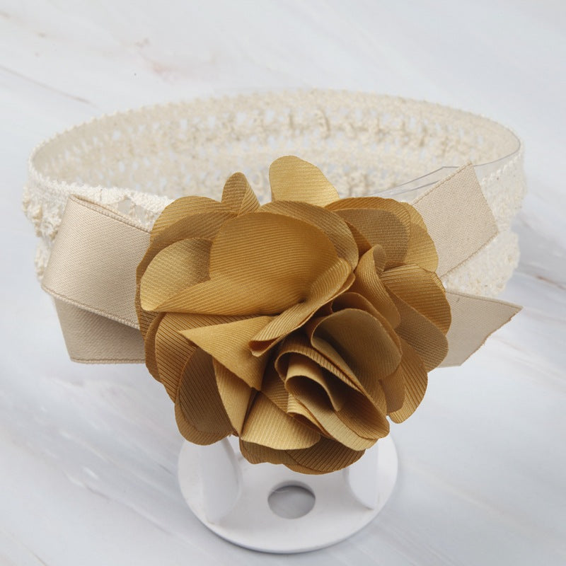 Wide Flower Hair Band - Colorful Plaid Bow Headband for Women