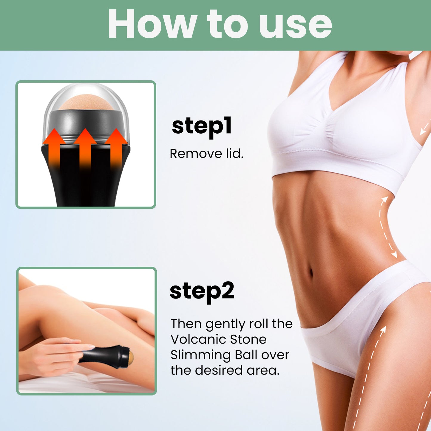 Volcanic Stone Body Sculpting Massage Ball - Ginger Infused Slimming Roller