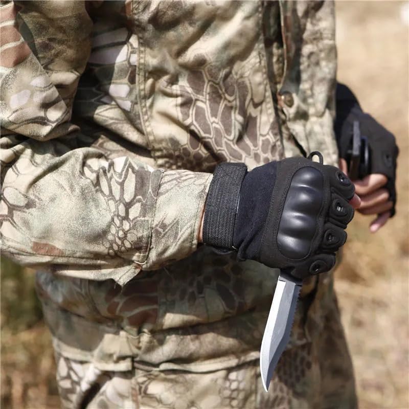Half Finger Anti-Slip Tactical Gloves - Cut Resistant & Durable