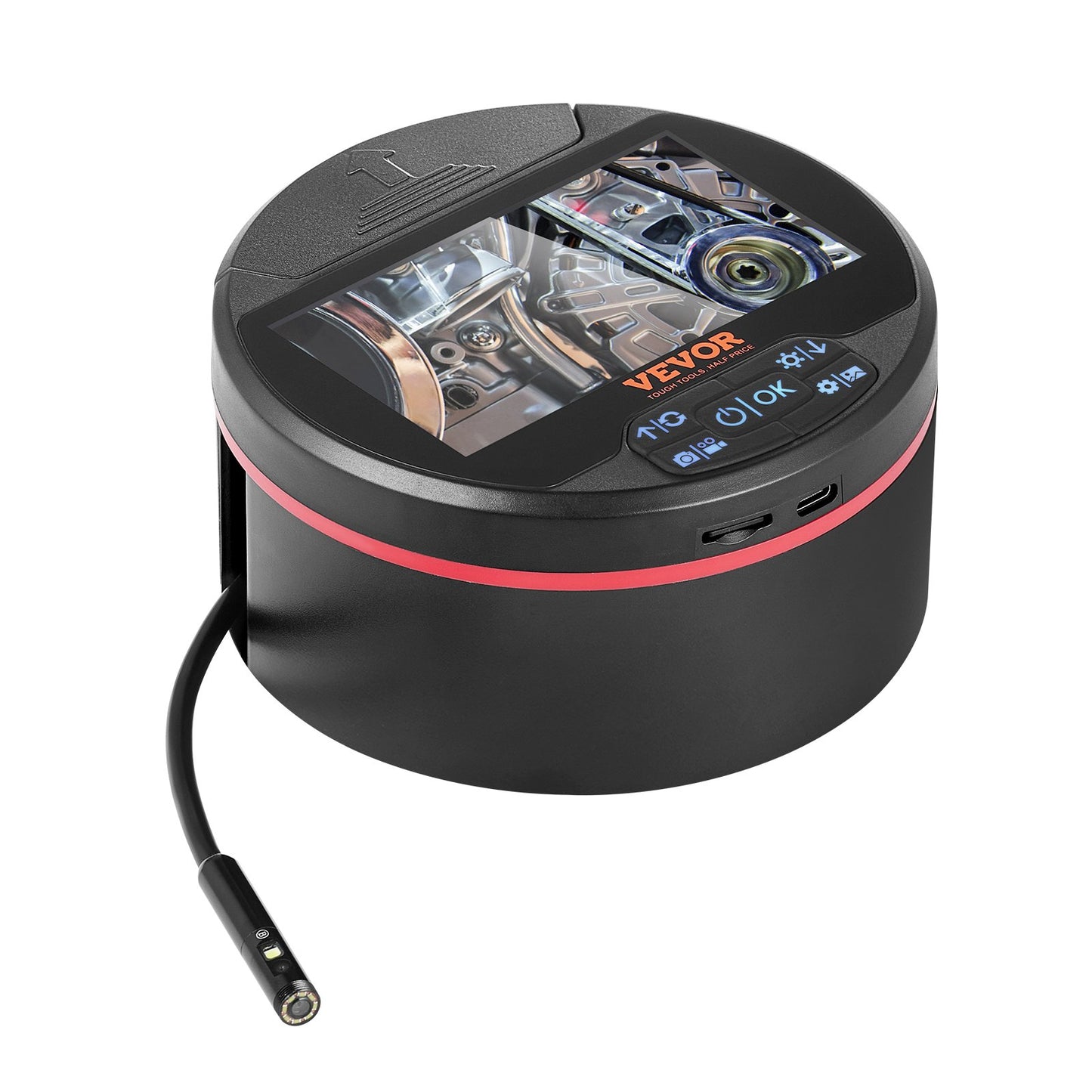 Triple Lens Endoscope Camera with 4.3 Inch Screen and Lights