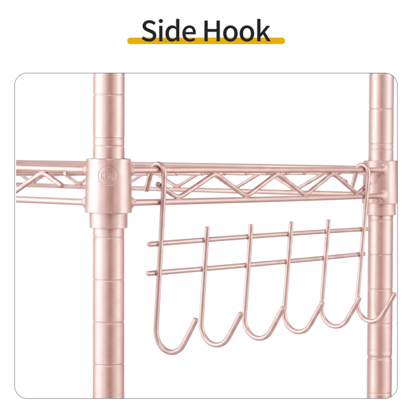 5-Tier Adjustable Iron Display Rack - High-Gloss Finish, 150cm