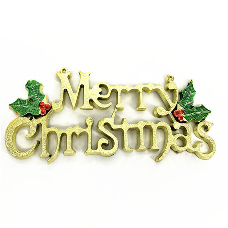 Christmas Letter Pendant Decor 40cm Gold Holiday Gift for Festive Home Decor