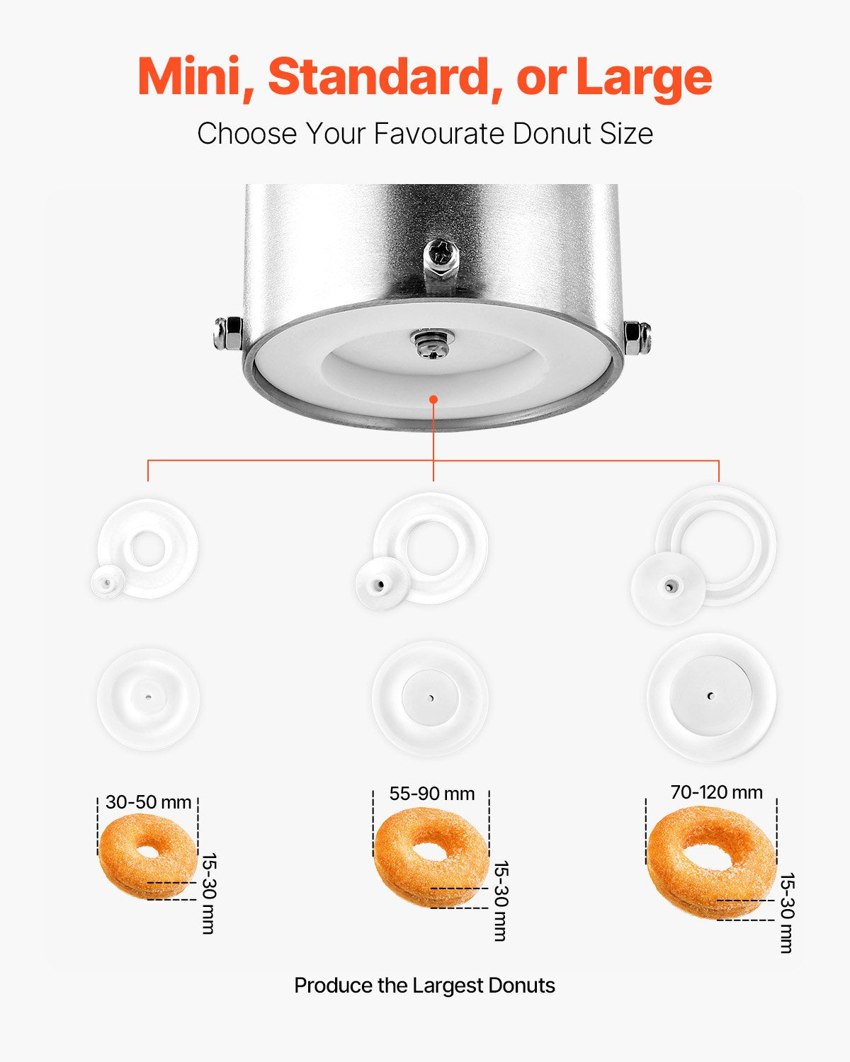Commercial Automatic Donut Maker Machine - Single Row 90 PCS/hr, Silver