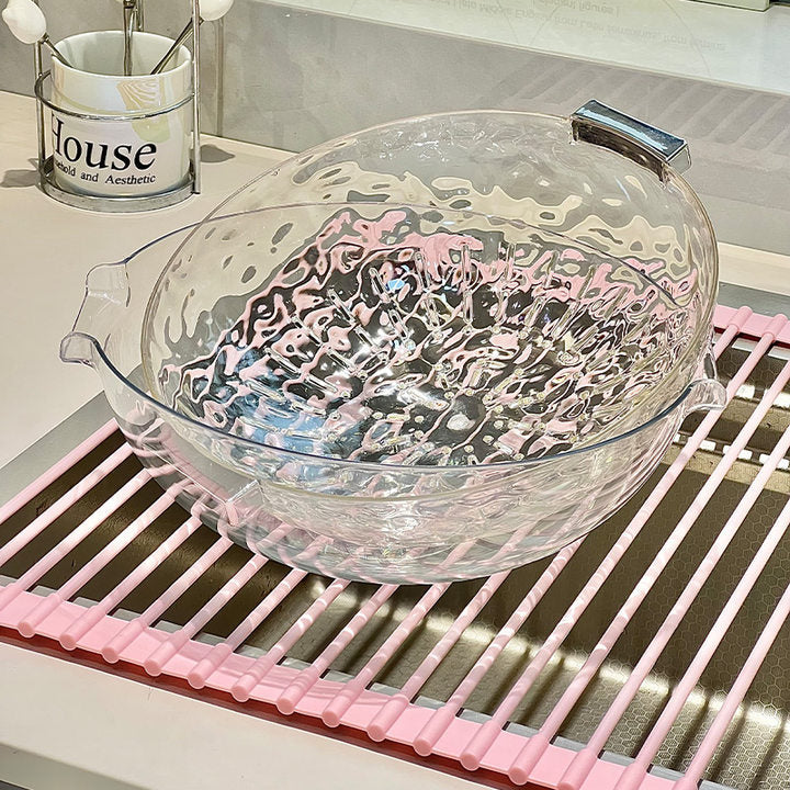 Double-Layer Drain Basket for Kitchen Washing and Vegetable Storage
