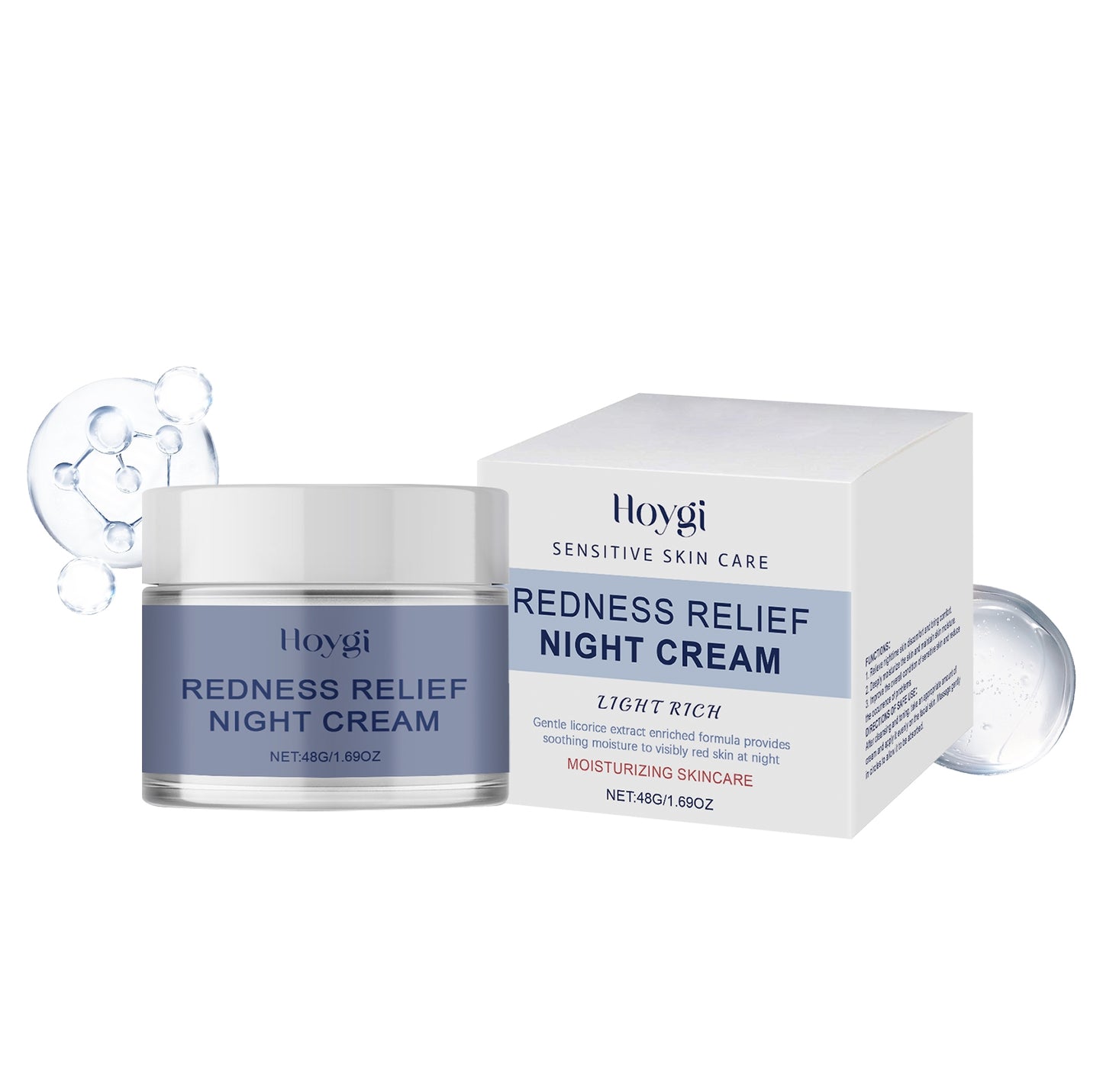 Moisturizing Night Cream for Skin Care - 48g Hydrating Body Cream