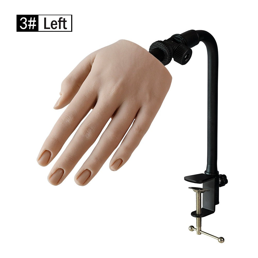 Nail Art Practice Hand Model Silicone Fake Realistic Training Fingers