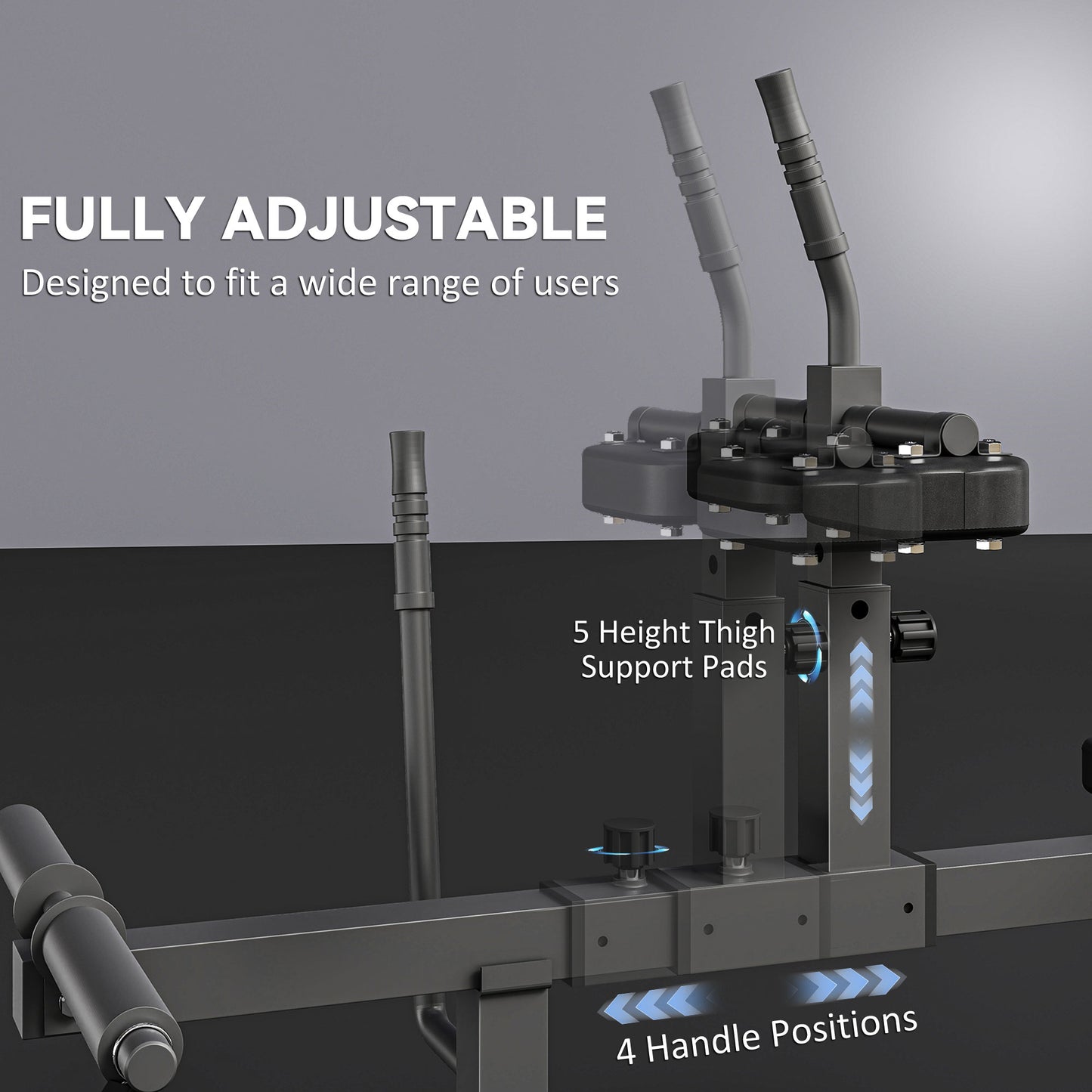 Adjustable Steel Seated Calf Raise Machine - Black