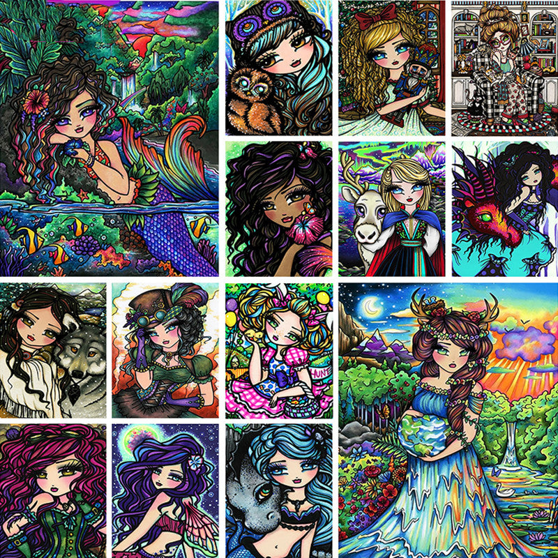 Diamond Embroidery Art Set for Room Decoration - Multiple Sizes & Styles