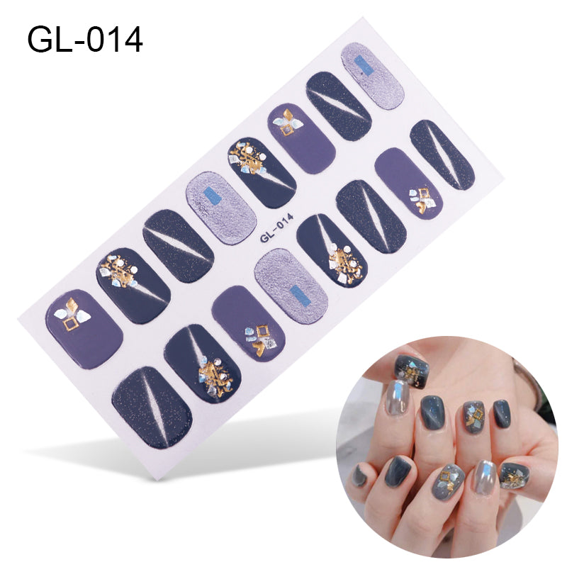 Laser Letters Nail Stickers Color Oil Film for Nail Art - Multiple Styles