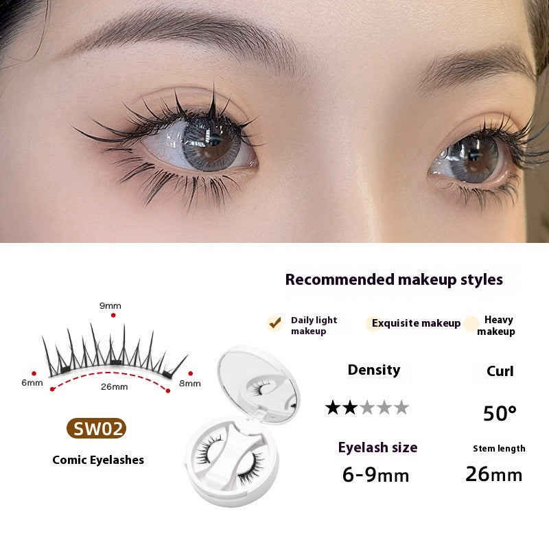False Eyelash Set with Magnetic Soap Holder Camellia Style 26mm Eyelashes