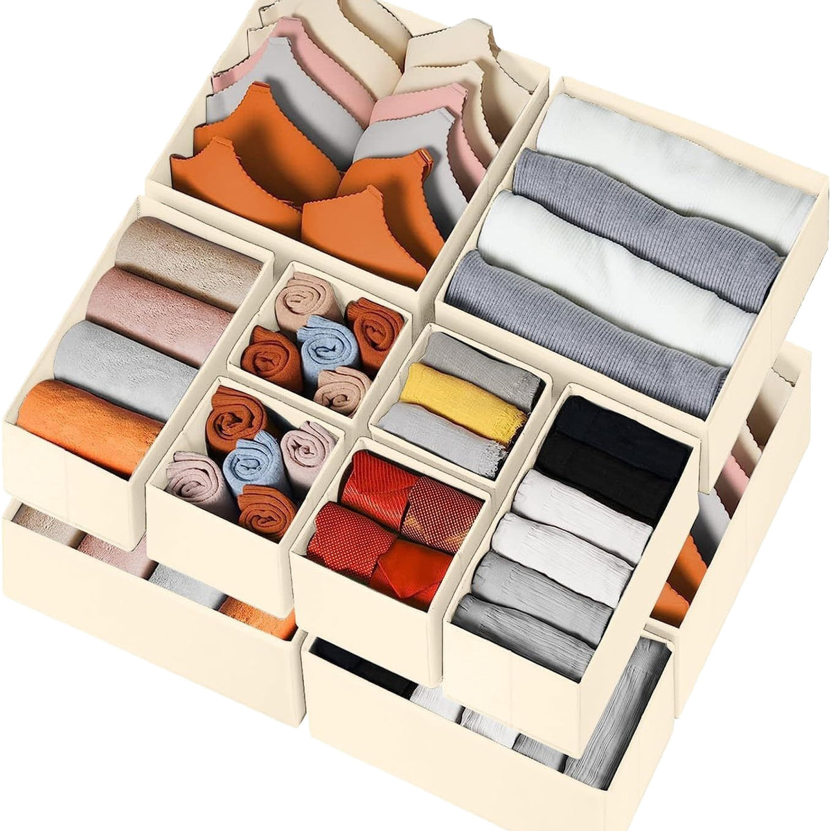 Fabric Storage Box Set - Uncovered Household Organization Containers