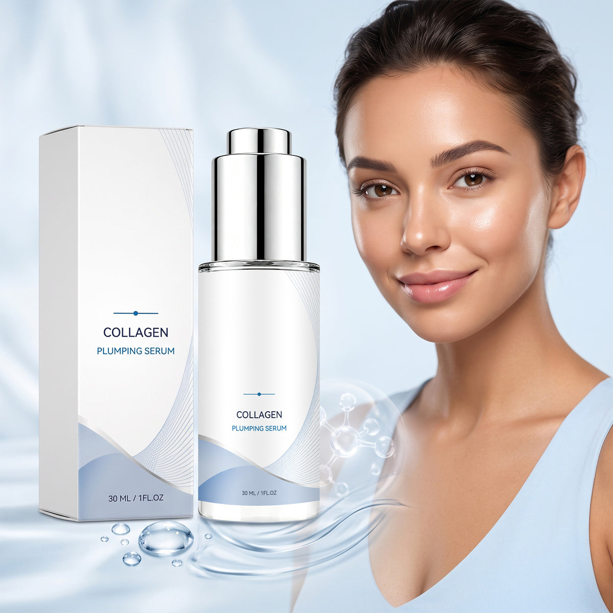 Hydrating Facial Serum with Collagen & Hyaluronic Acid - 30ml