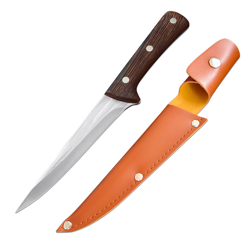 Hand-forged Meat Knife with Leather Case - Sharp Kitchen Butchery Tool