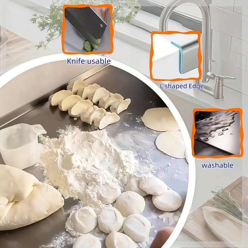 304 Stainless Steel Cutting Board - Large Multi-Purpose Kitchen Tool