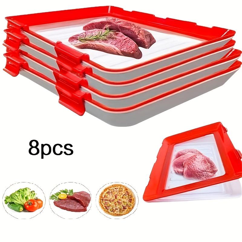 Disposable Red Plastic Food Tray Thickened Rectangular Serving