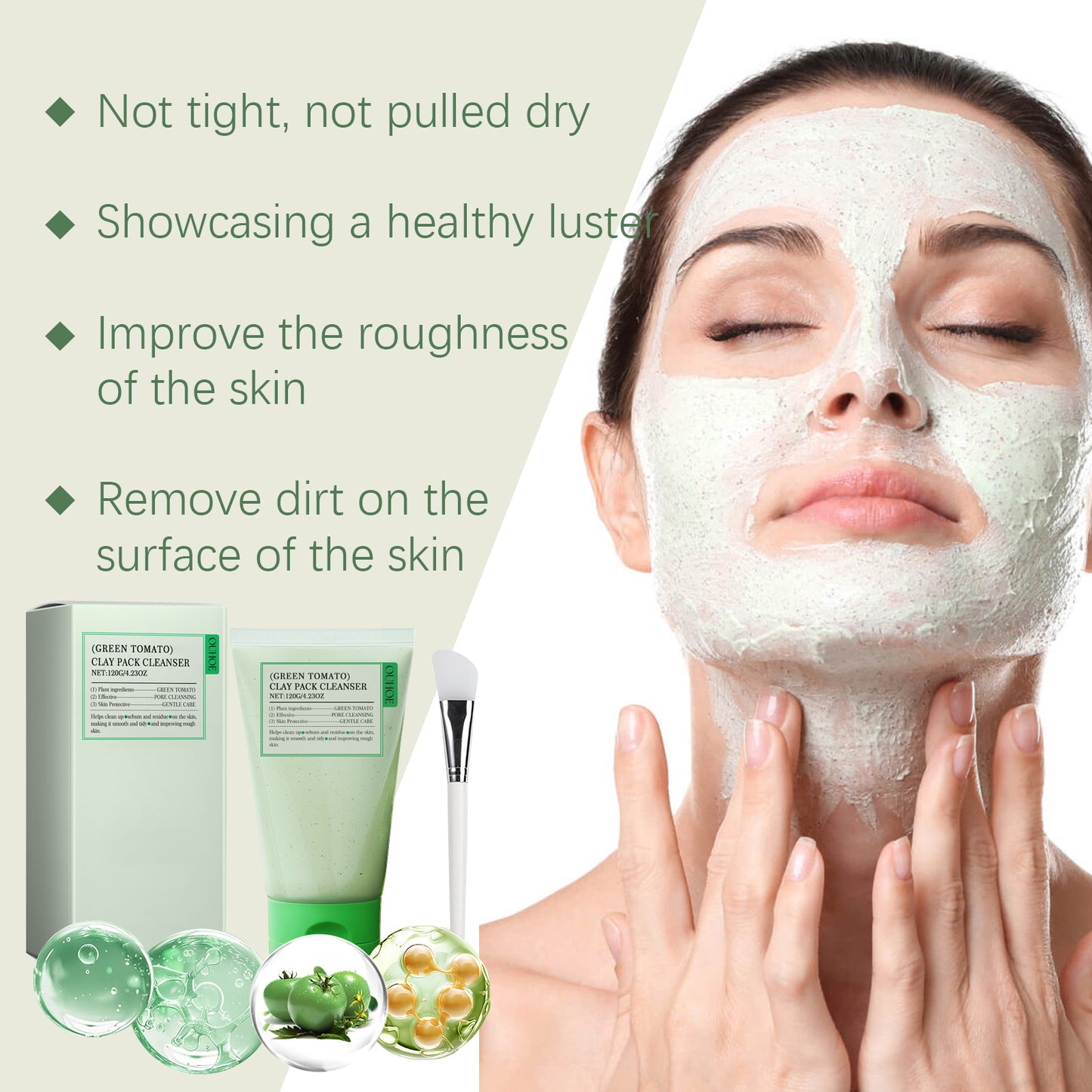 Green Tomato Pore-Clearing Facial Cleanser - Oil-Balancing & Brightening