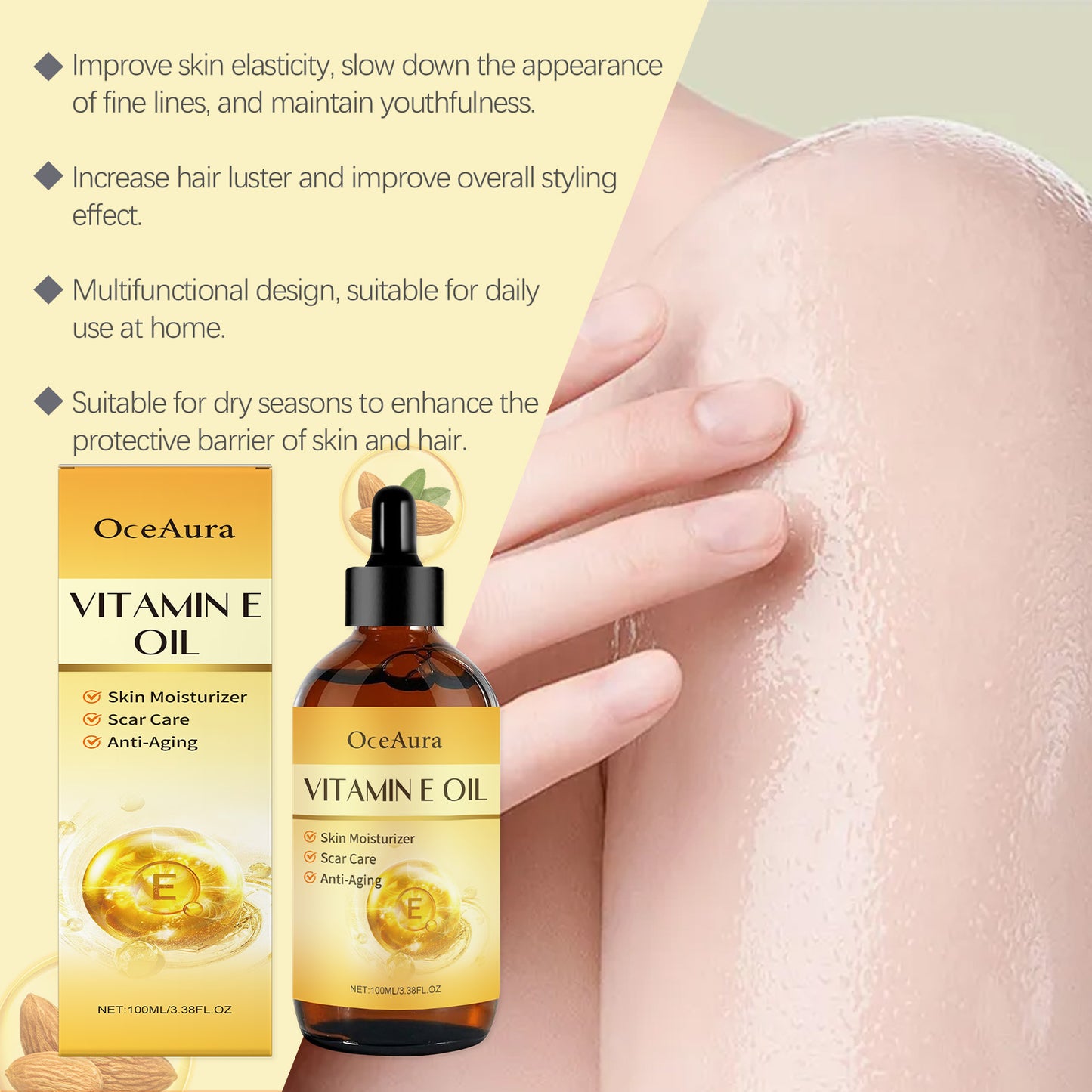 Vitamin E Multi-Purpose Nourishing Body and Hair Care Oil - 100ml