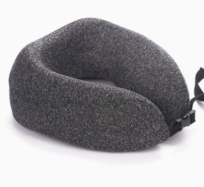 Memory Foam Travel Neck Pillow - Adjustable U-Shape Support with Breathable Fabric