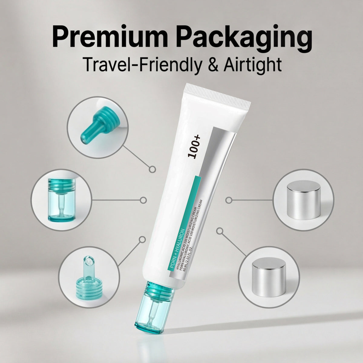 PDRN Hyaluronic Acid Face Cream 60ml for Skin Hydration & Rejuvenation