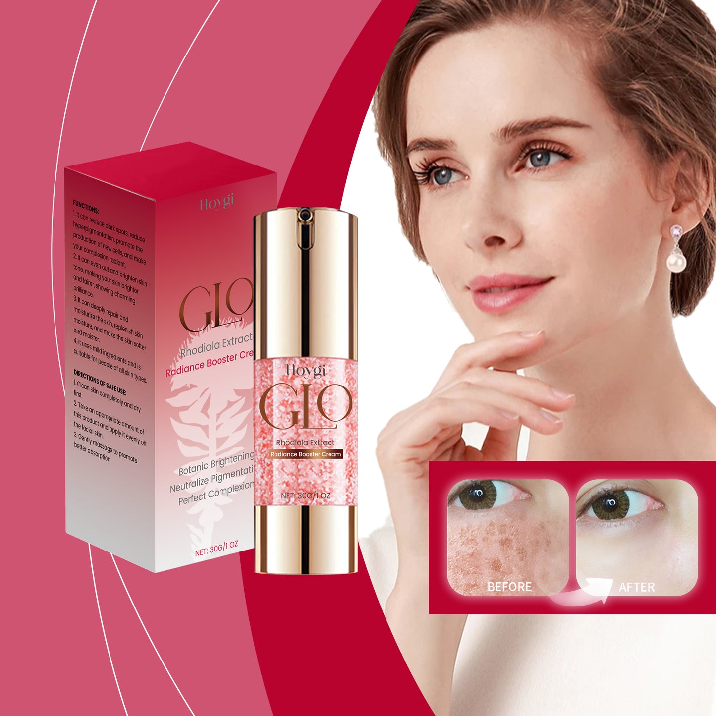 Dragon Blood Facial Cream - Brightening & Hydrating Skin Care Moisturizer