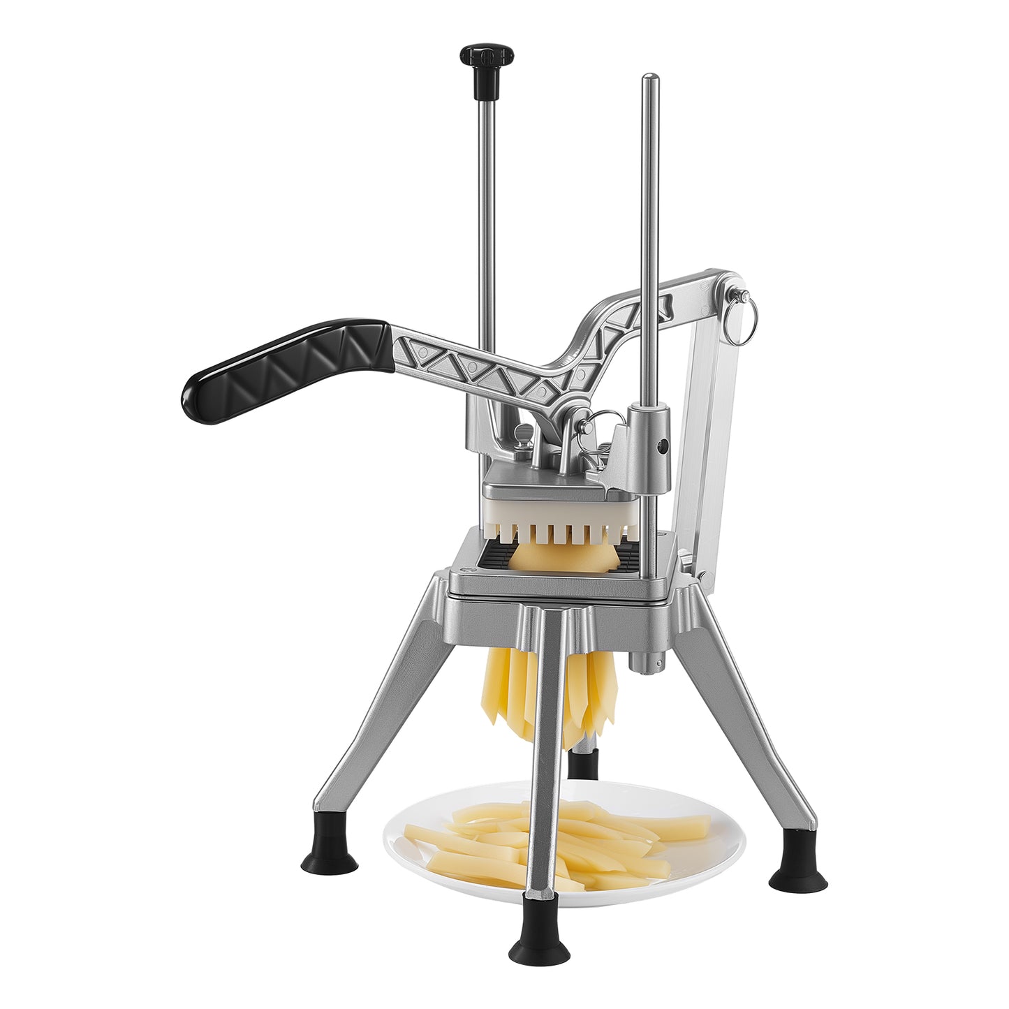 French Fry Cutter with 1/4 Inch Blade - Commercial Vegetable Chopper for Thin Fries, Onions, Carrots, Bell Peppers
