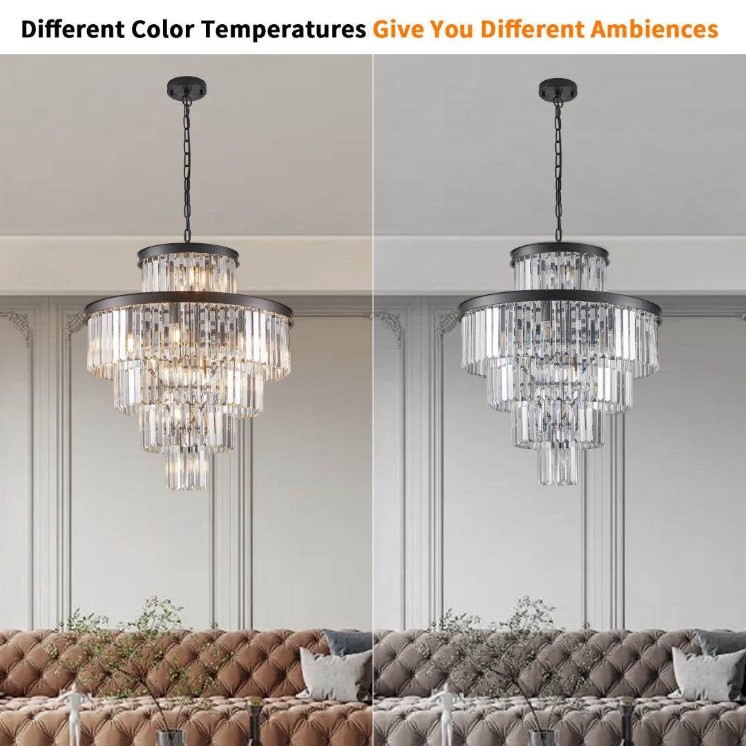Luxury Crystal Chandelier - 15-Light Pendant Light Fixture