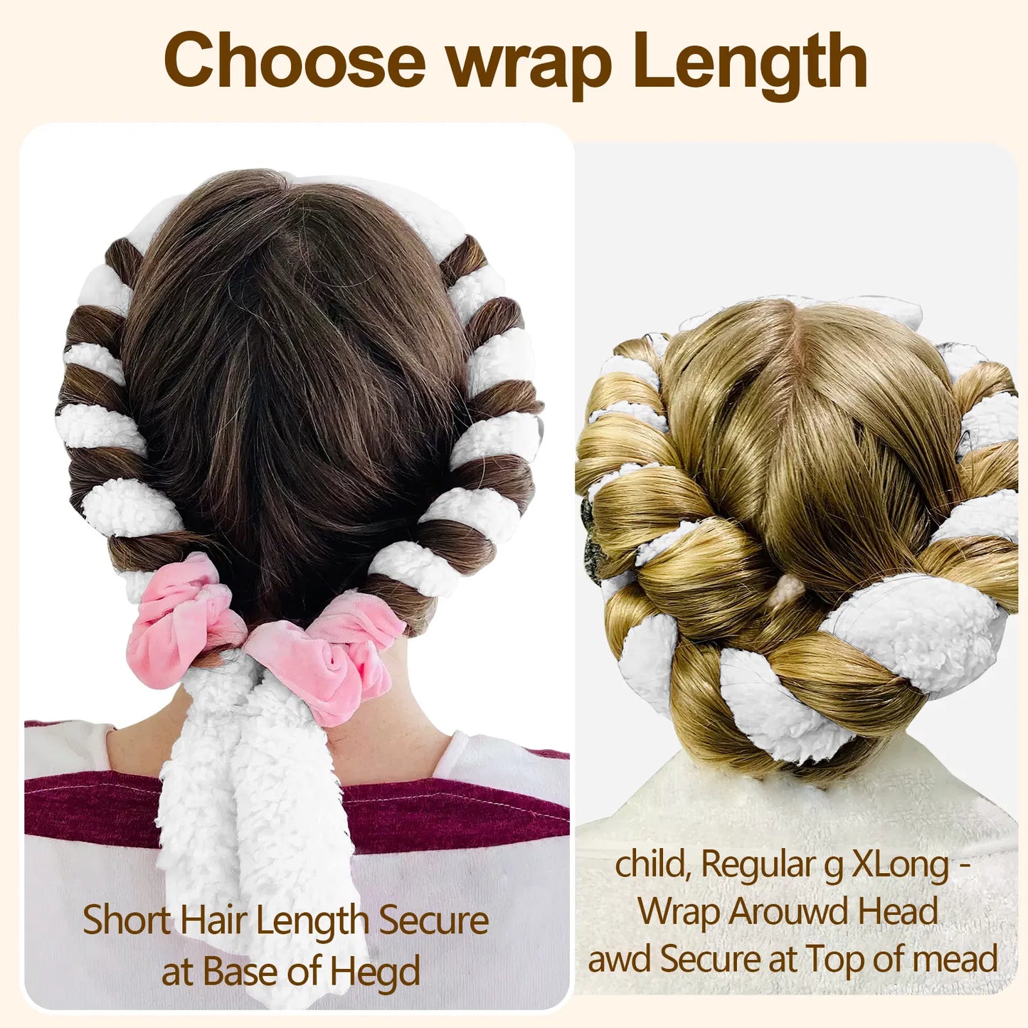 Satin Heatless Hair Curler Set - Overnight Frizz-Free Curls - White