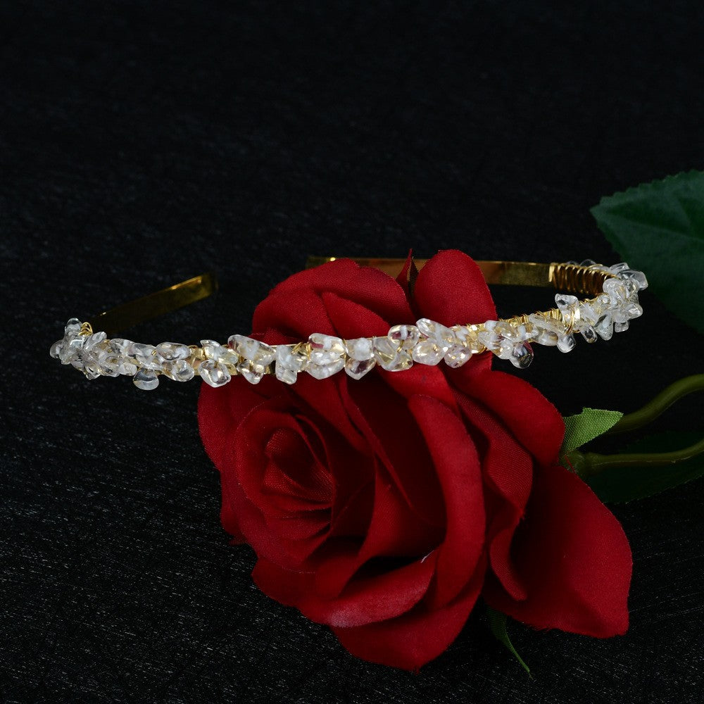 Crystal Bridal Hair Comb Headband | Vintage Geometric Design