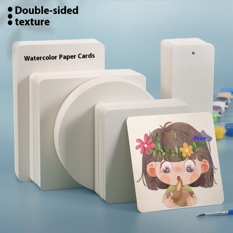 Watercolor Paper Postcard Set - 50 Sheets Various Sizes for Art & Craft