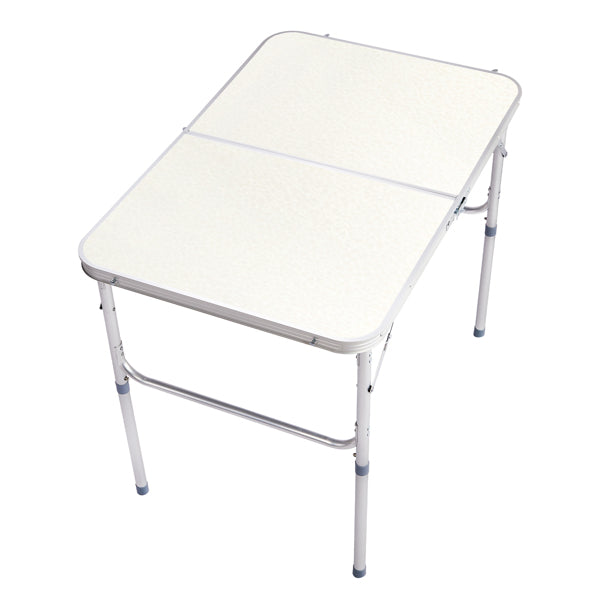Home Use Aluminum Alloy Folding Table 90x60x70cm - White, Portable & Space-Saving