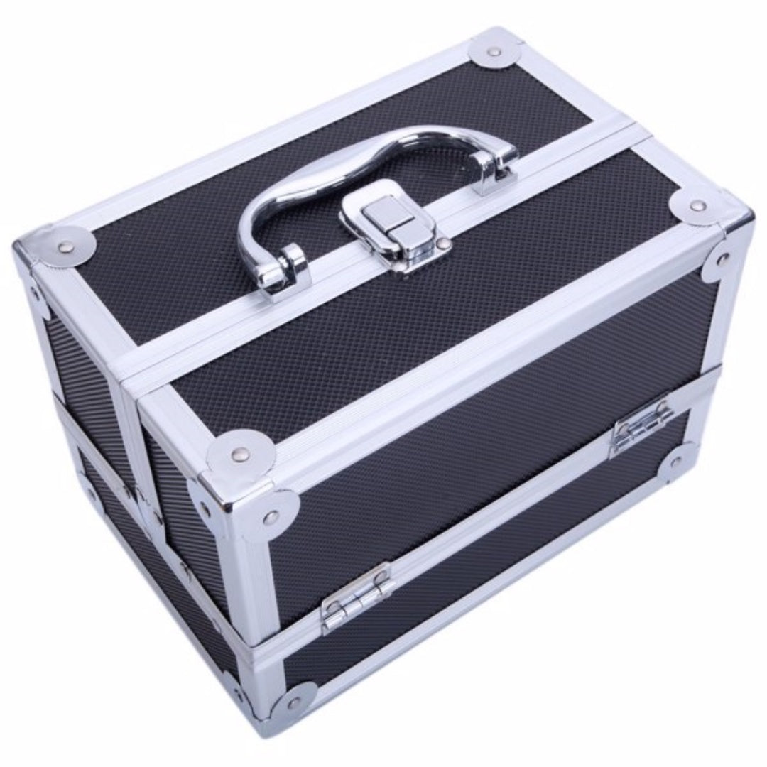Portable Makeup Storage Bag with Mirror & Jewelry Compartment