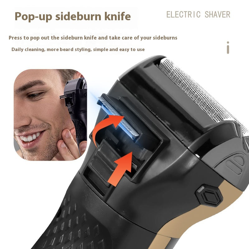 3-in-1 Electric Shaver & Hair Clipper, Rechargeable