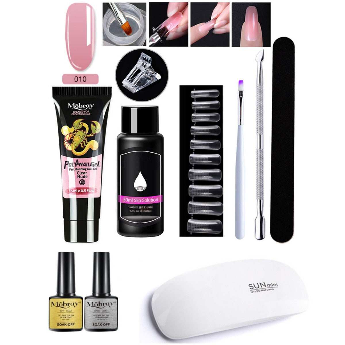 Nail Art Resin Extender Kit - 12 Colors