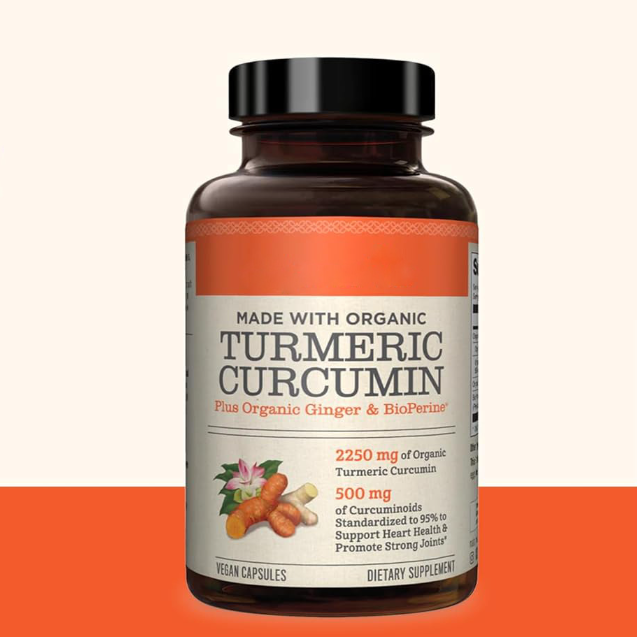 Turmeric Capsules with Black Pepper Extract - 2250mg | Natural Health Supplement