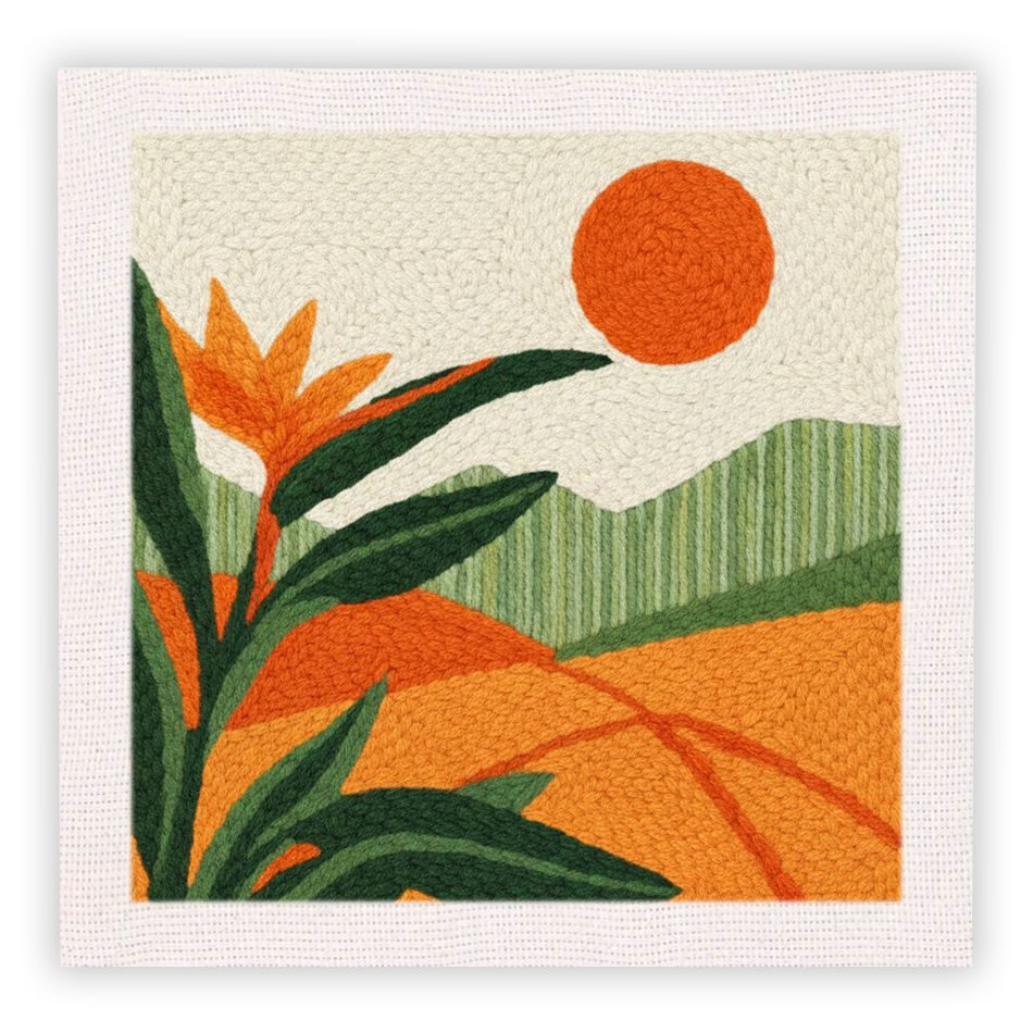 Handmade Embroidery Floral and Animal Wall Art - Creative Gift