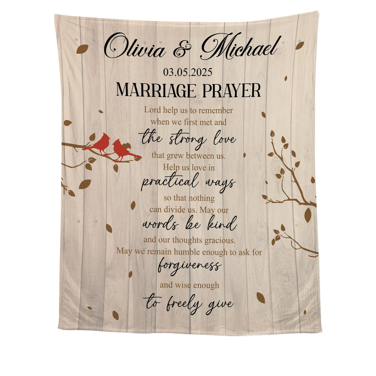 Personalized Flannel Blanket with Photos and Text - Customizable Sizes & Styles