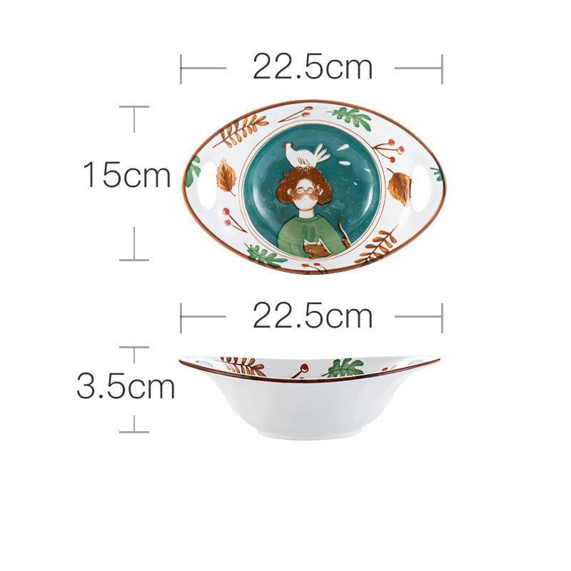 Ceramic Tableware Set Household Porcelain Dish and Bowl Collection