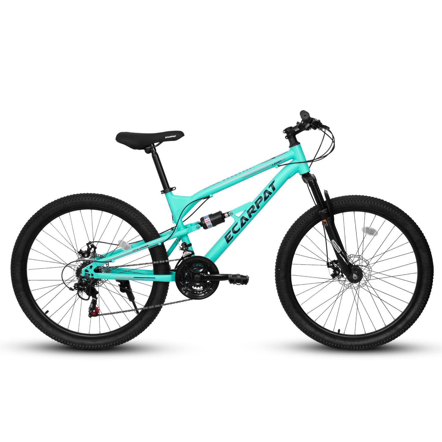 26-Inch Blue Steel Frame Mountain Bike with Shock Absorber