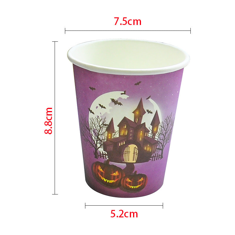 Disposable Paper Plate Cup Tablecloth Cutlery Set for Parties and Events