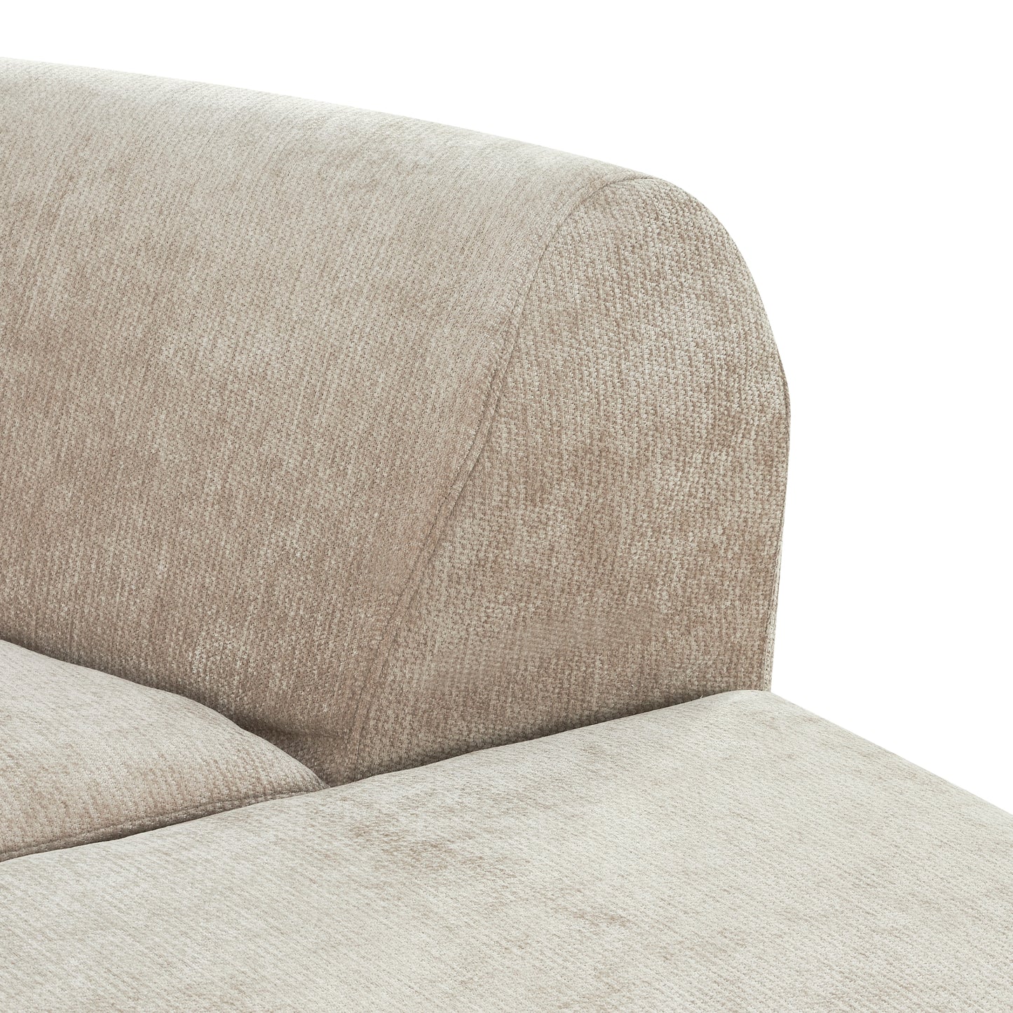 111" Modern Curved Sectional Sofa with Ottoman - Espresso