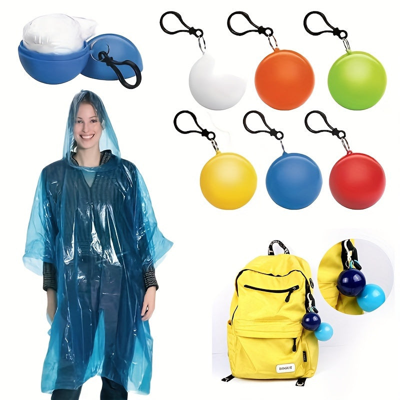 Disposable Rain Poncho for Adults - 2 Pack Waterproof Hooded Raincoat