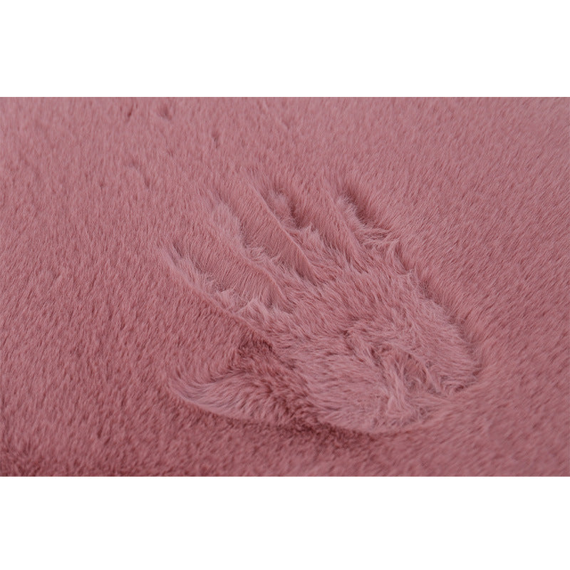Long-Pile Faux Rabbit Fur Rug - Soft Plush Floor Mat for Home & Bedroom