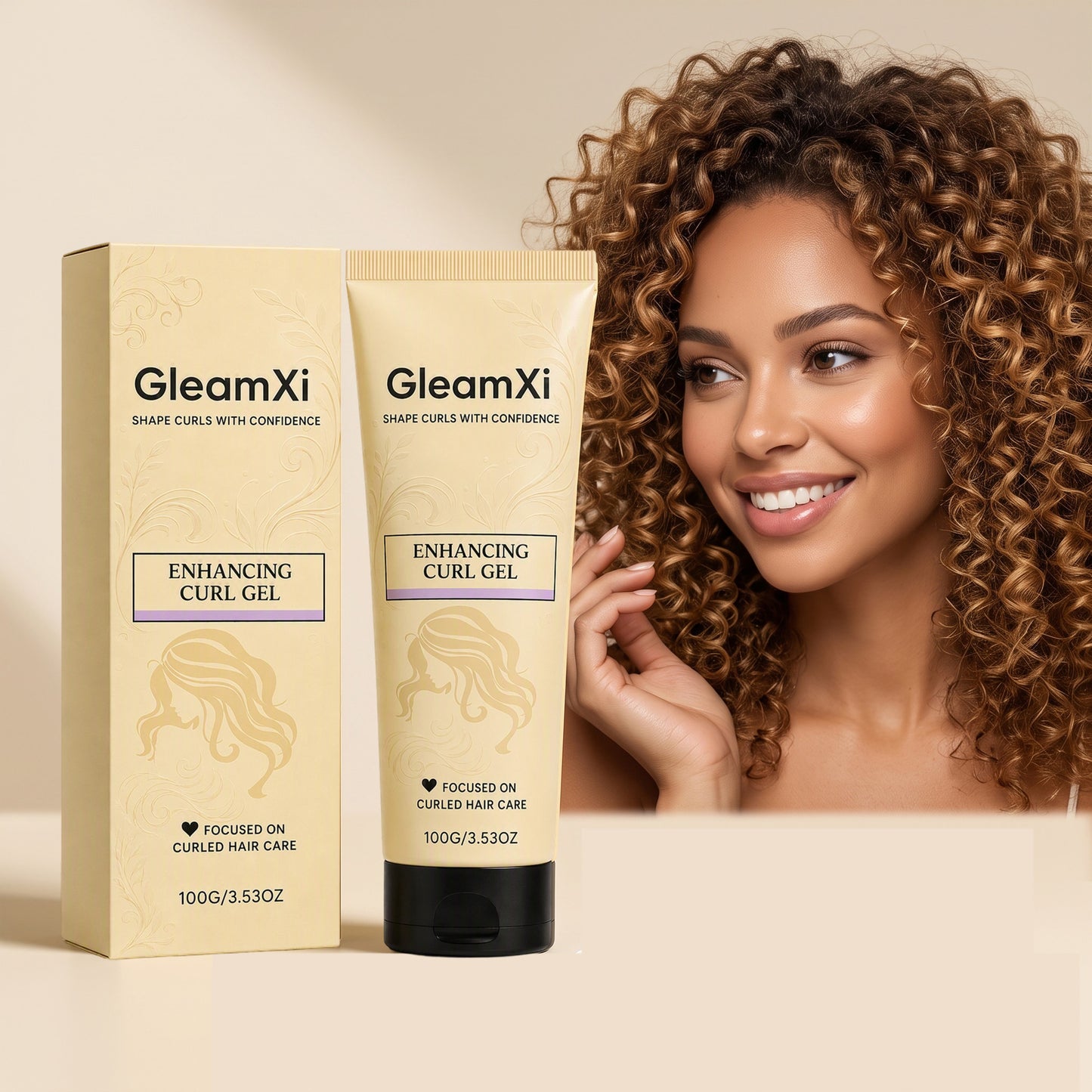 Curl-Defining Hair Gel for Voluminous Curls - 100g Moisturizing Styling Gel