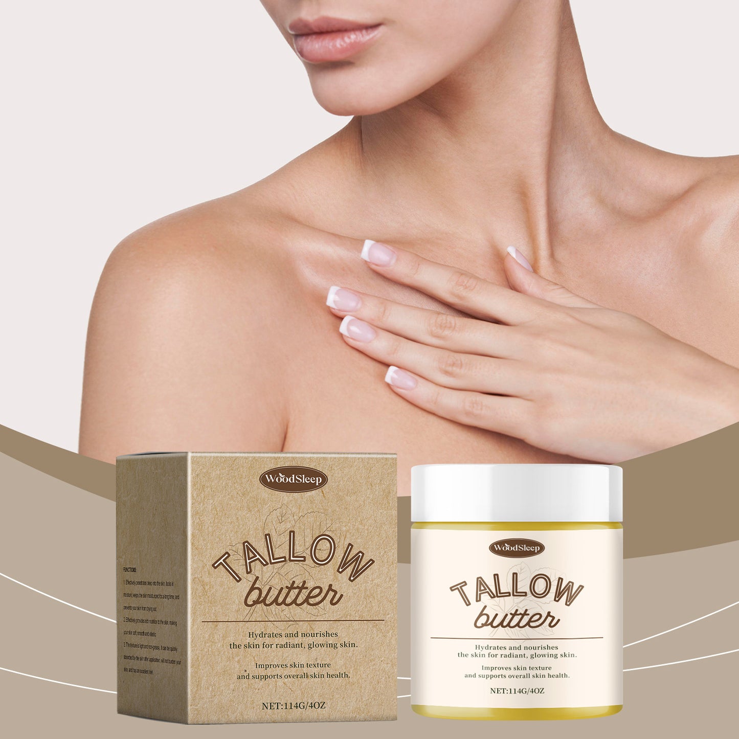Moisturizing Body Cream for Dry Skin - Hydrating Shea & Olive Oil, 114g