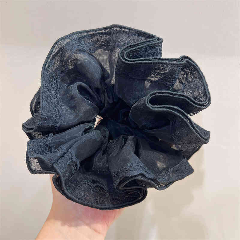 Organza Lace Hair Ring - Elastic Ponytail Holder